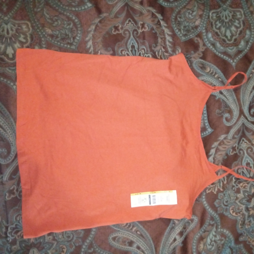 Orange Time & Tru adjustable straps cami